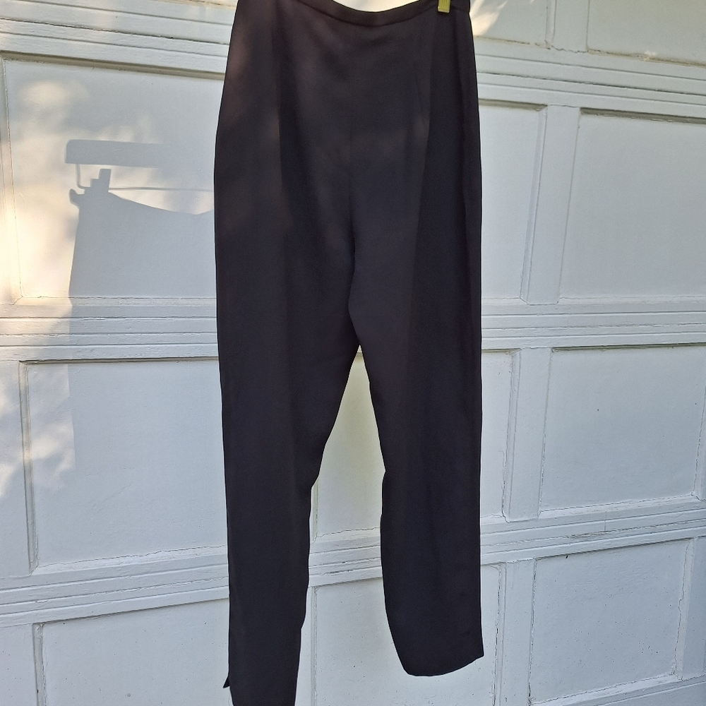 Suit Pants High Waisted Skinny Work Pants Dressy Semi Casual Occasions Side Zip